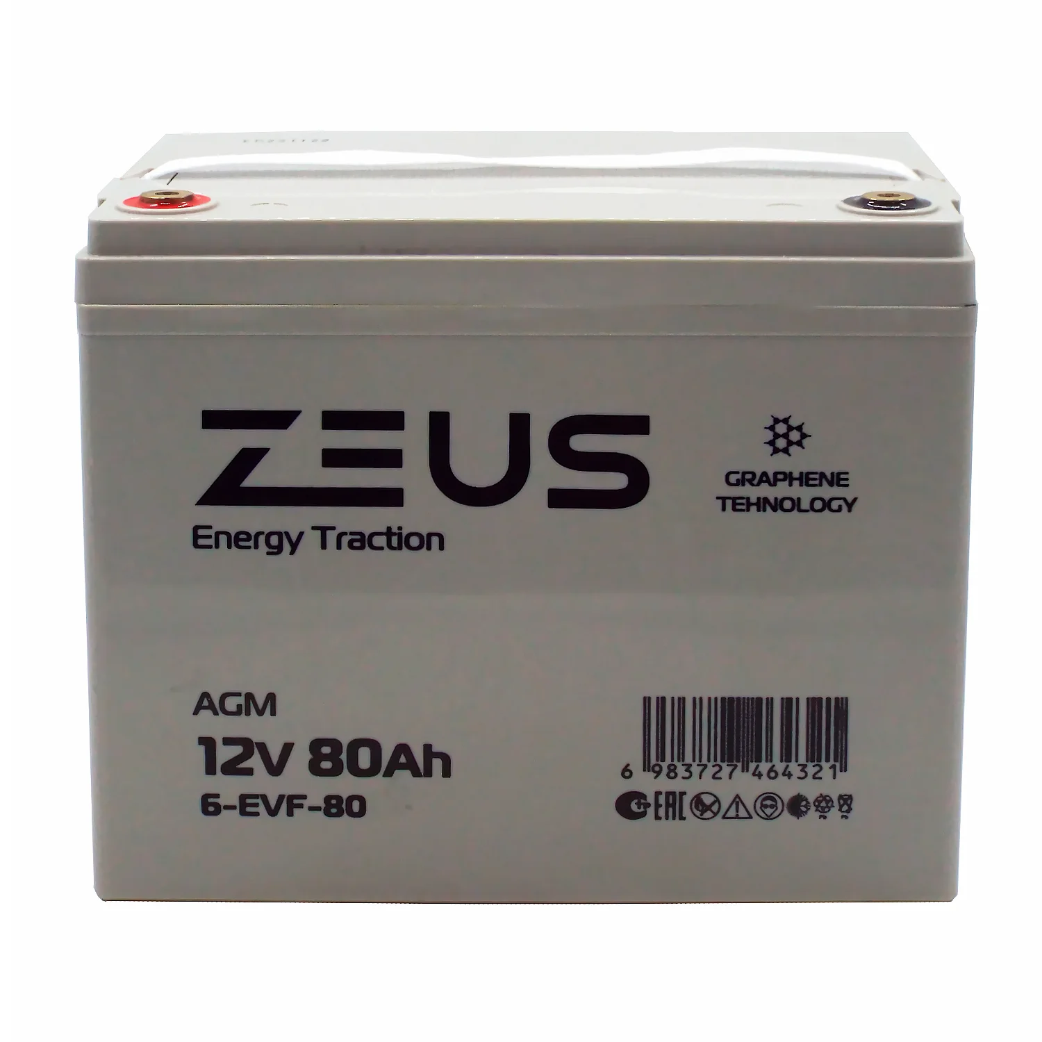 Аккумулятор ZEUS 6-EVF-80 (12V80Ah) тяговый Фото 1