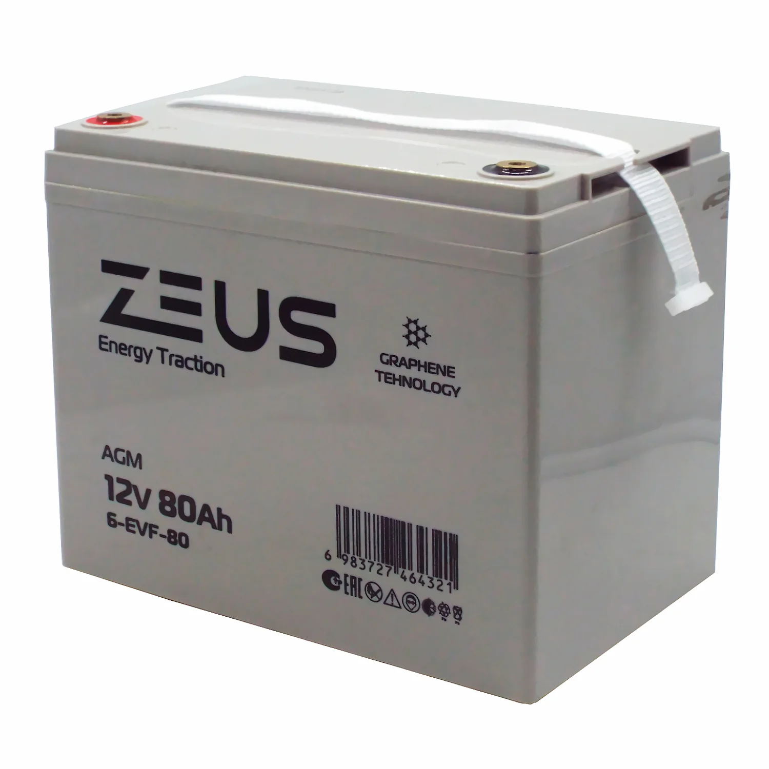 Аккумулятор ZEUS 6-EVF-80 (12V80Ah) тяговый Фото 1