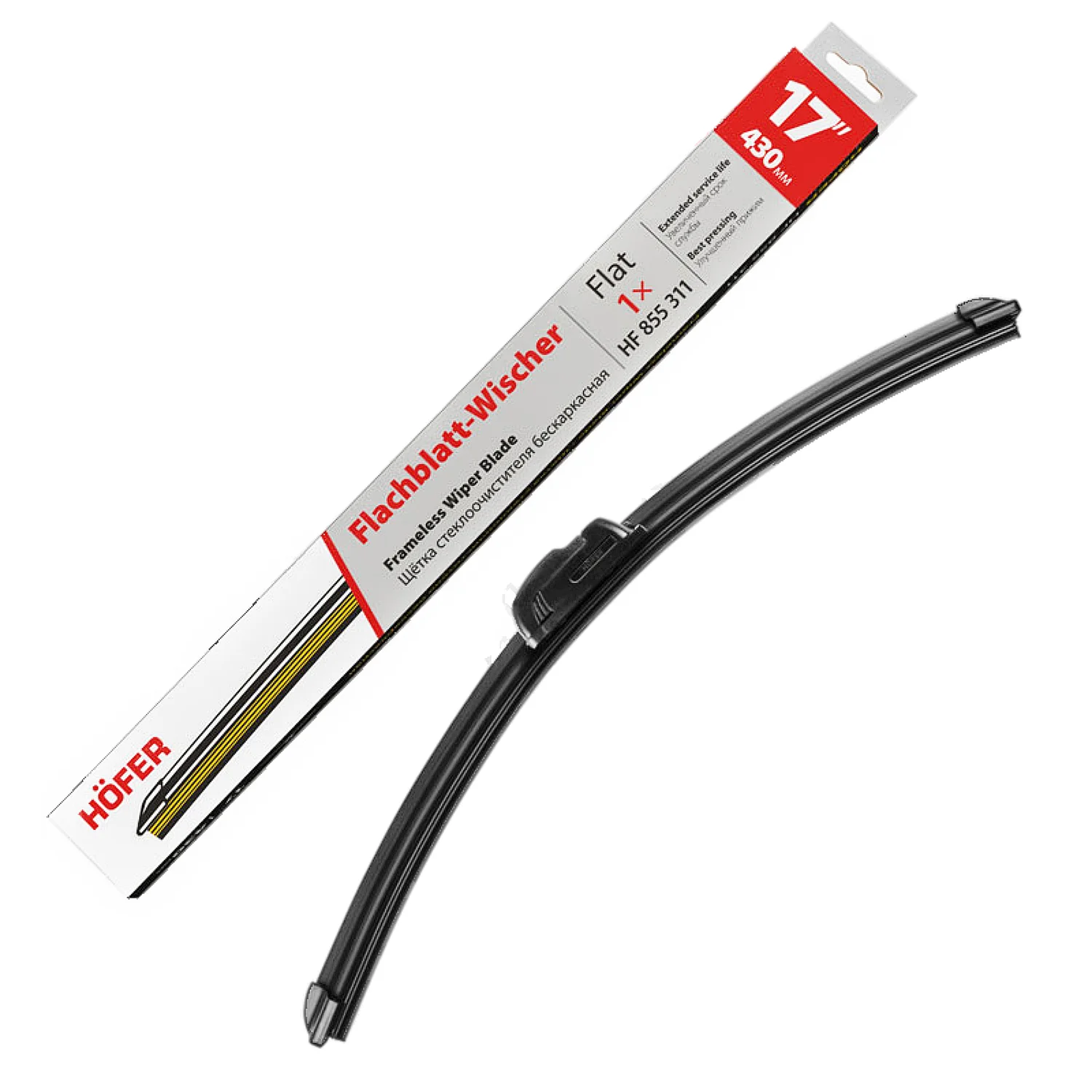 Щетка стеклоочистителя бескаркасная HOFER 17