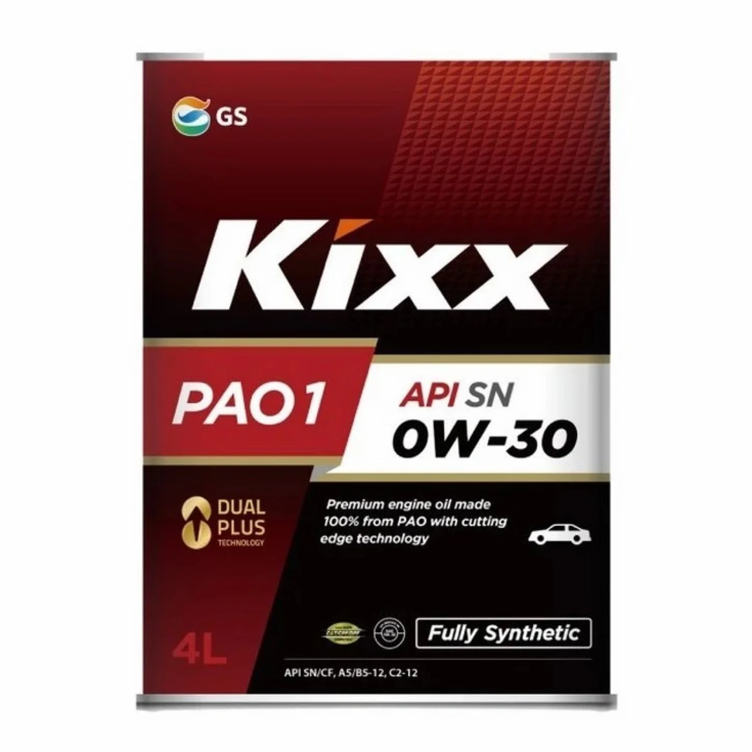 Масло моторное KIXX PAO1 SN 0W-30, 4л Фото 1