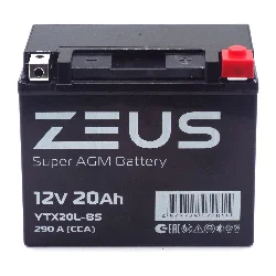 Аккумулятор ZEUS SUPER AGM 20 Ач о.п. (YTX20L-BS) СУПЕР ЦЕНА Фото 1