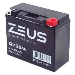 Аккумулятор ZEUS SUPER AGM 20 Ач о.п. (YTX20L-BS) СУПЕР ЦЕНА Фото 1