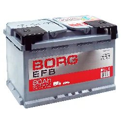 Аккумулятор BORG EFB 80 Ач о.п. Фото 1