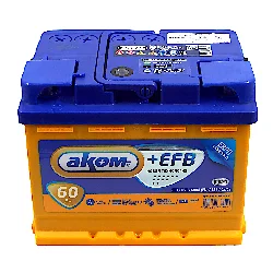 Аккумулятор АКОМ +EFB 60 Ач о.п. Фото 1