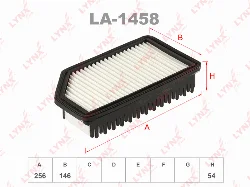 Фильтр воздушный LYNX LA-1458 (C25016, GB-943, SB2270) HYUNDAI / KIA Фото 1