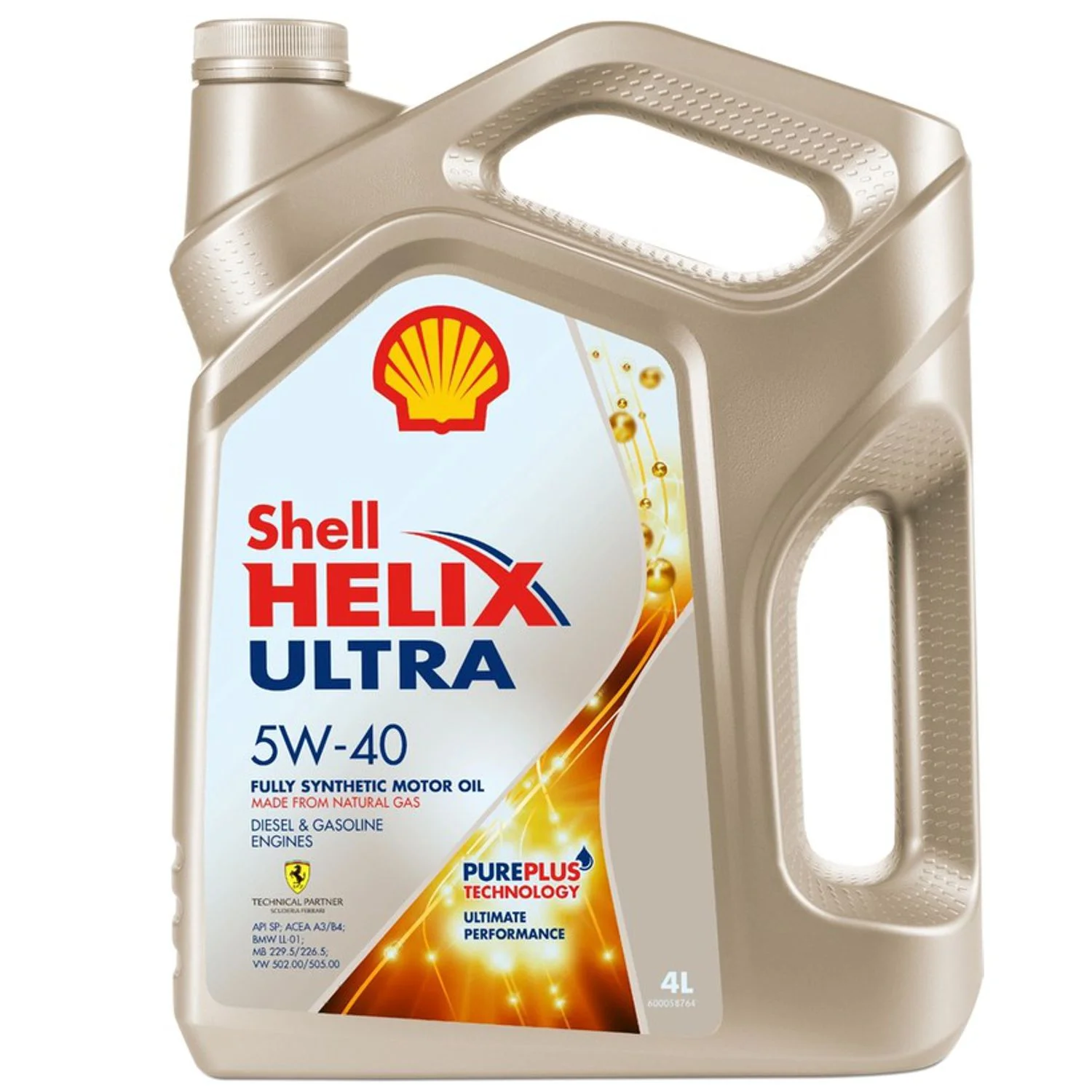 Масло моторное SHELL Helix Ultra 5W-40, 4л