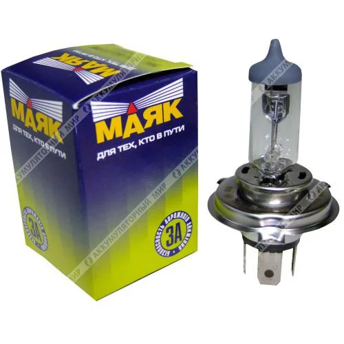 Лампа галогенная H4 24V 75/70W P43t МАЯК 54430 Фото 1
