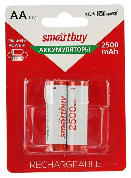 Аккумулятор Smartbuy AA R06 2500 mAh BL*1 Фото 1