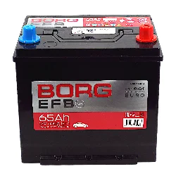 Аккумулятор BORG EFB Asia 65 Ач о.п. Фото 1