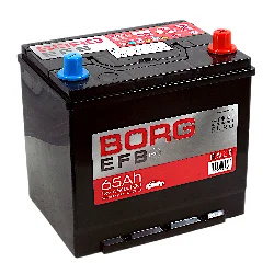 Аккумулятор BORG EFB Asia 65 Ач о.п. Фото 1