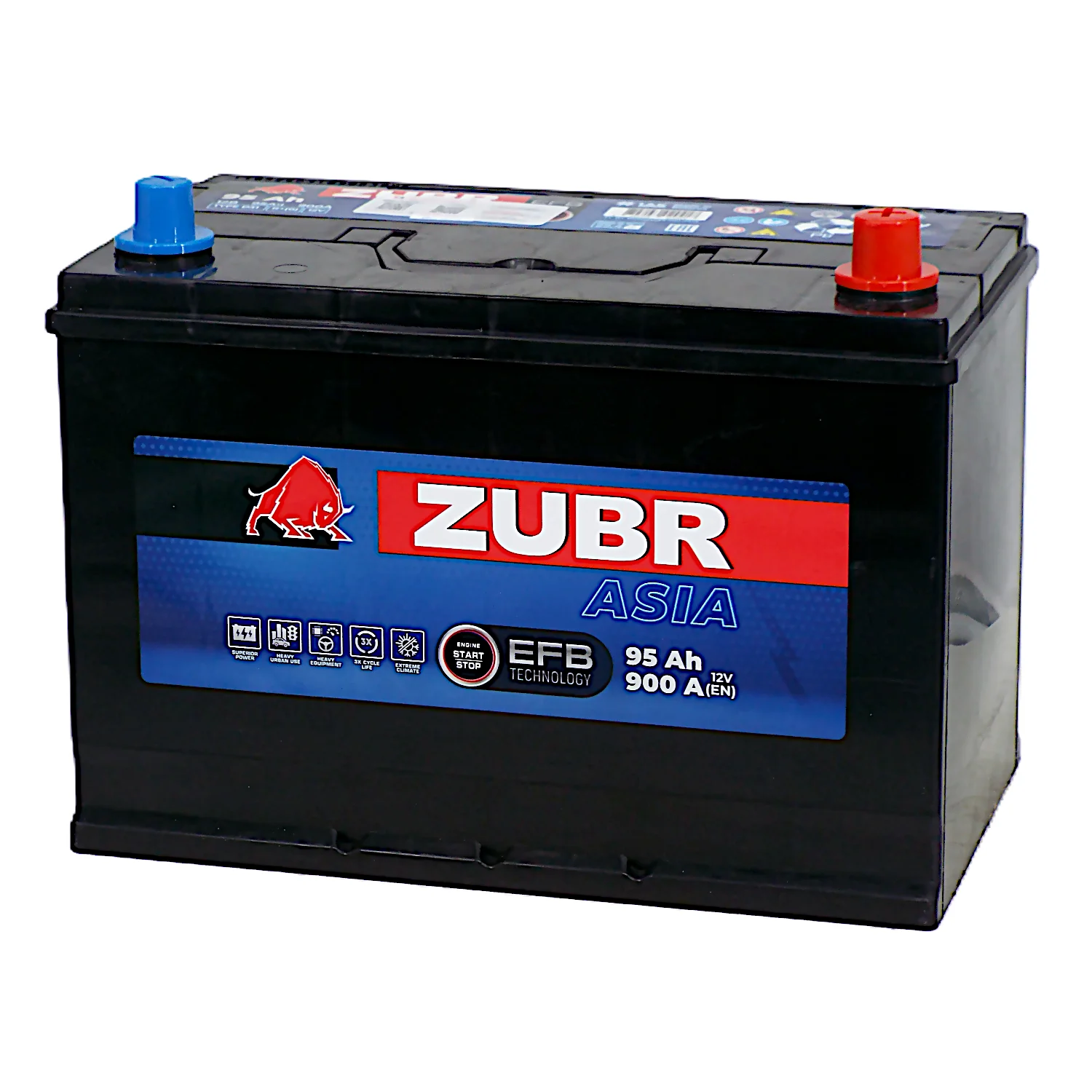 Аккумулятор ZUBR EFB Asia 95 Ач о.п. Фото 1