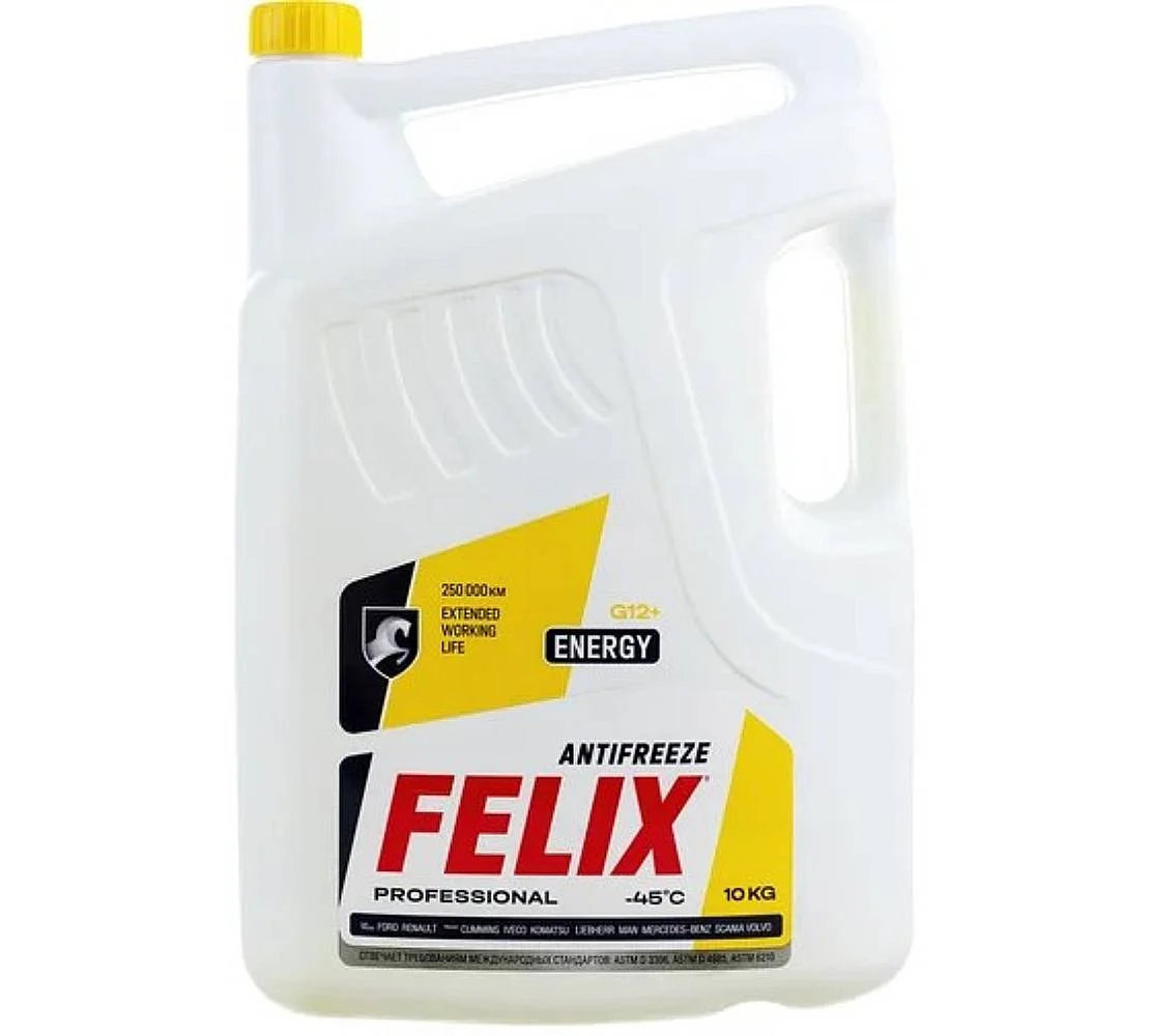Антифриз FELIX Energy G12+ желтый, 10кг Фото 1