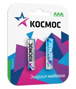 Батарейка Космос AAA LR03 1.5V BL*1 - 2 шт Фото 1