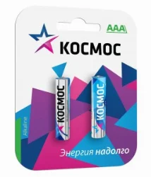 Батарейка Космос AAA LR03 1.5V BL*1 - 2 шт Фото 1