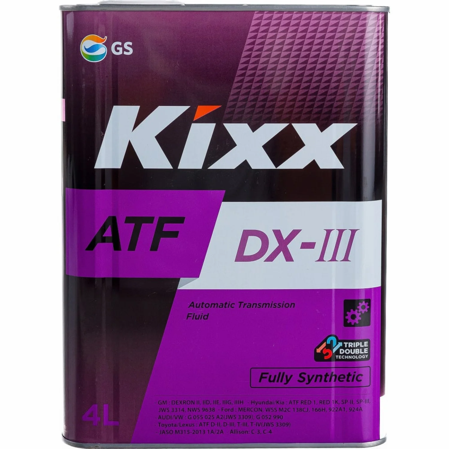 Масло трансмиссионное KIXX ATF DX-III, 4л Фото 1