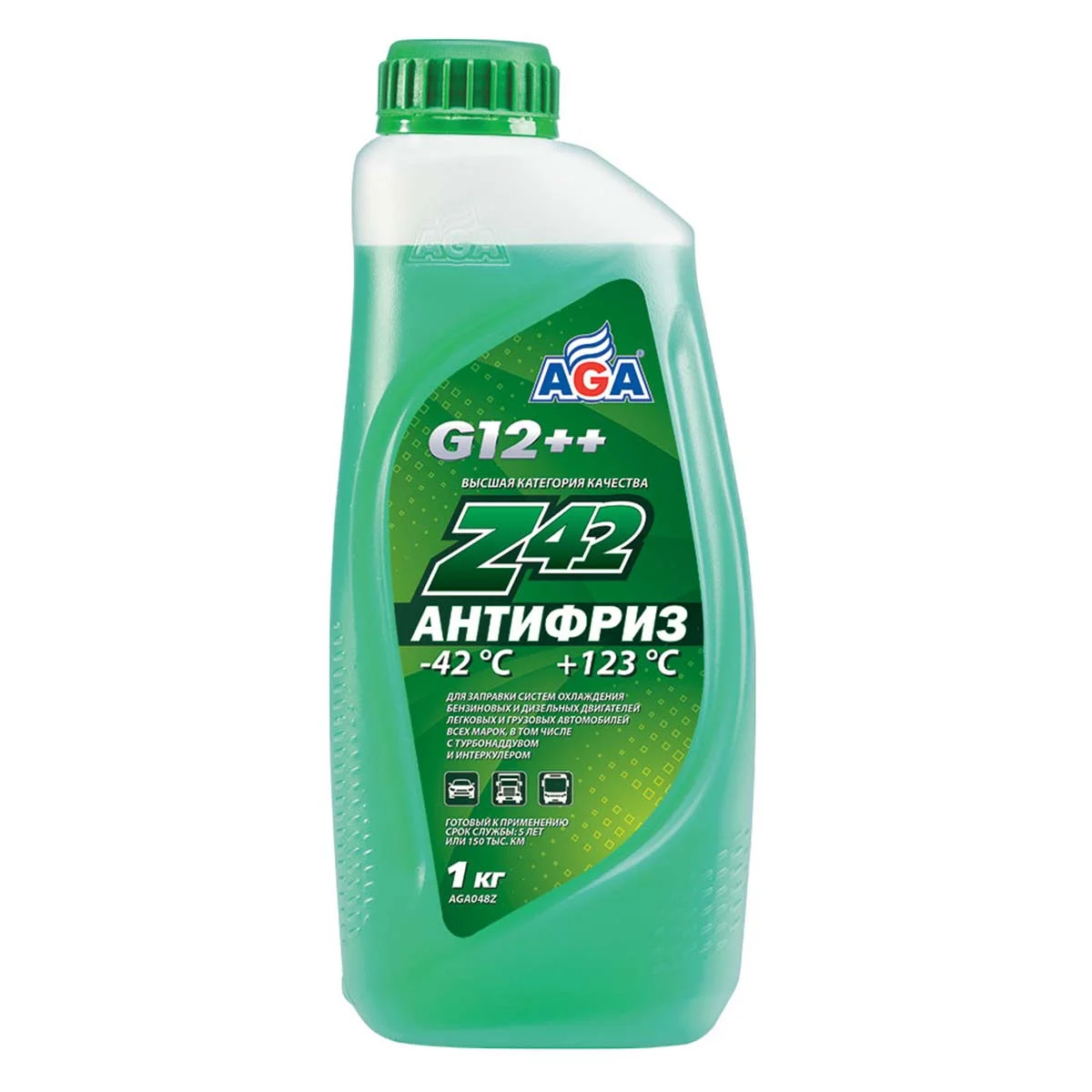 Антифриз AGA Z42 G12++ зеленый, 1кг