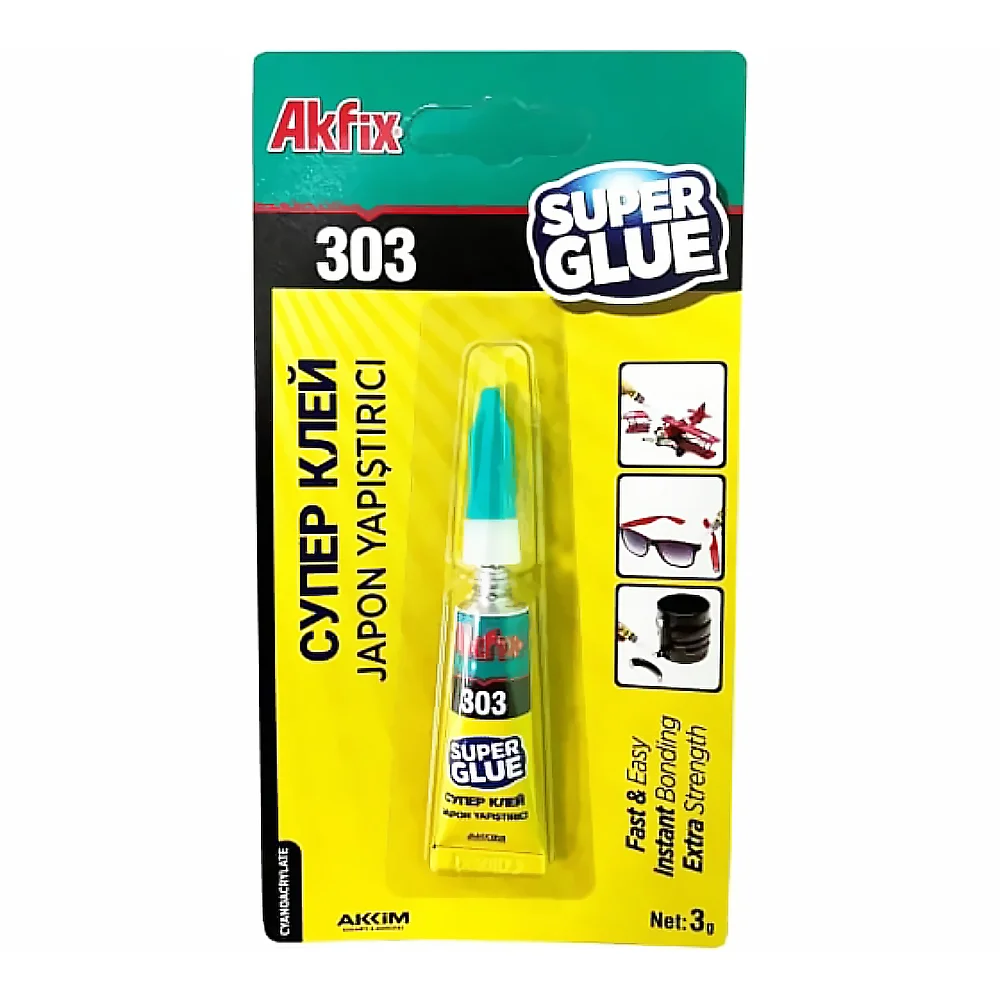 Клей Akfix 303 Суперклей 3г BL*1 Фото 1