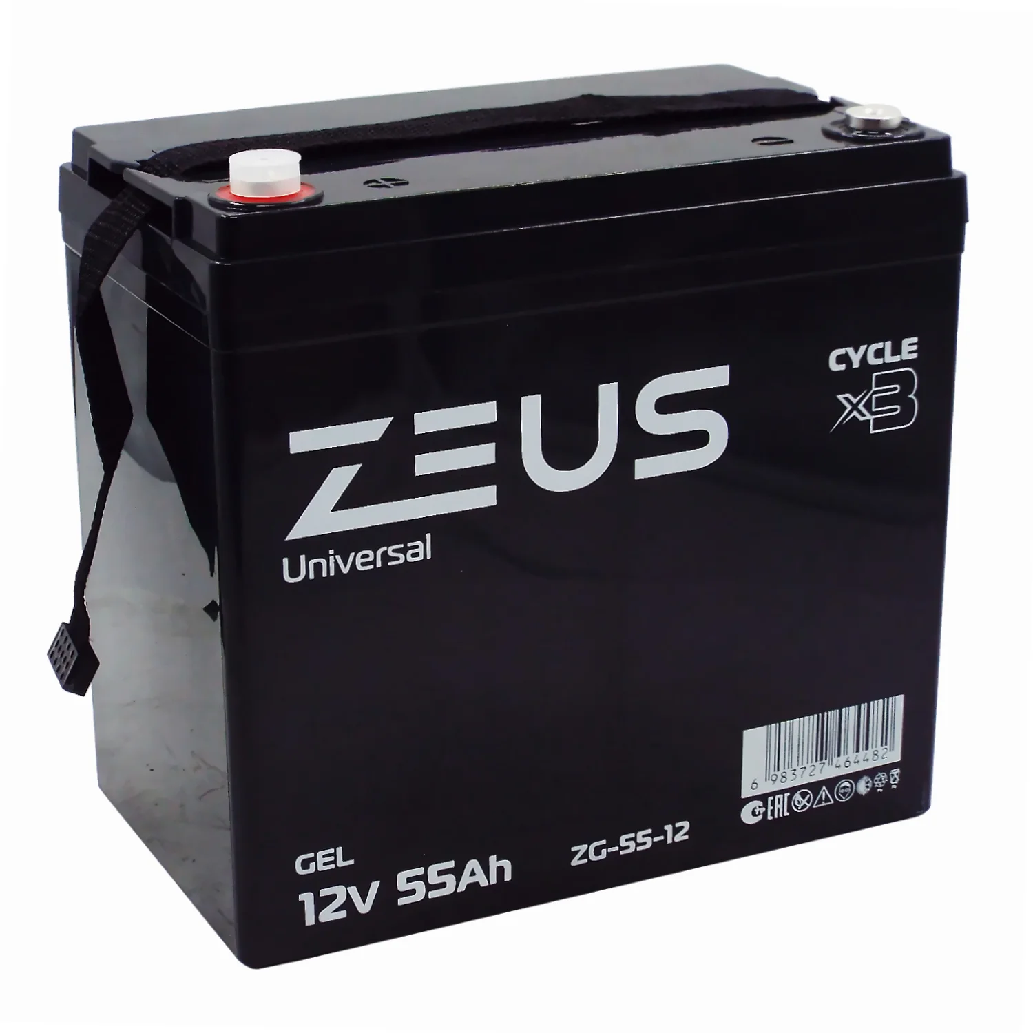 Аккумулятор ZEUS ZG-55-12 GEL (12V55Ah) универсальный
